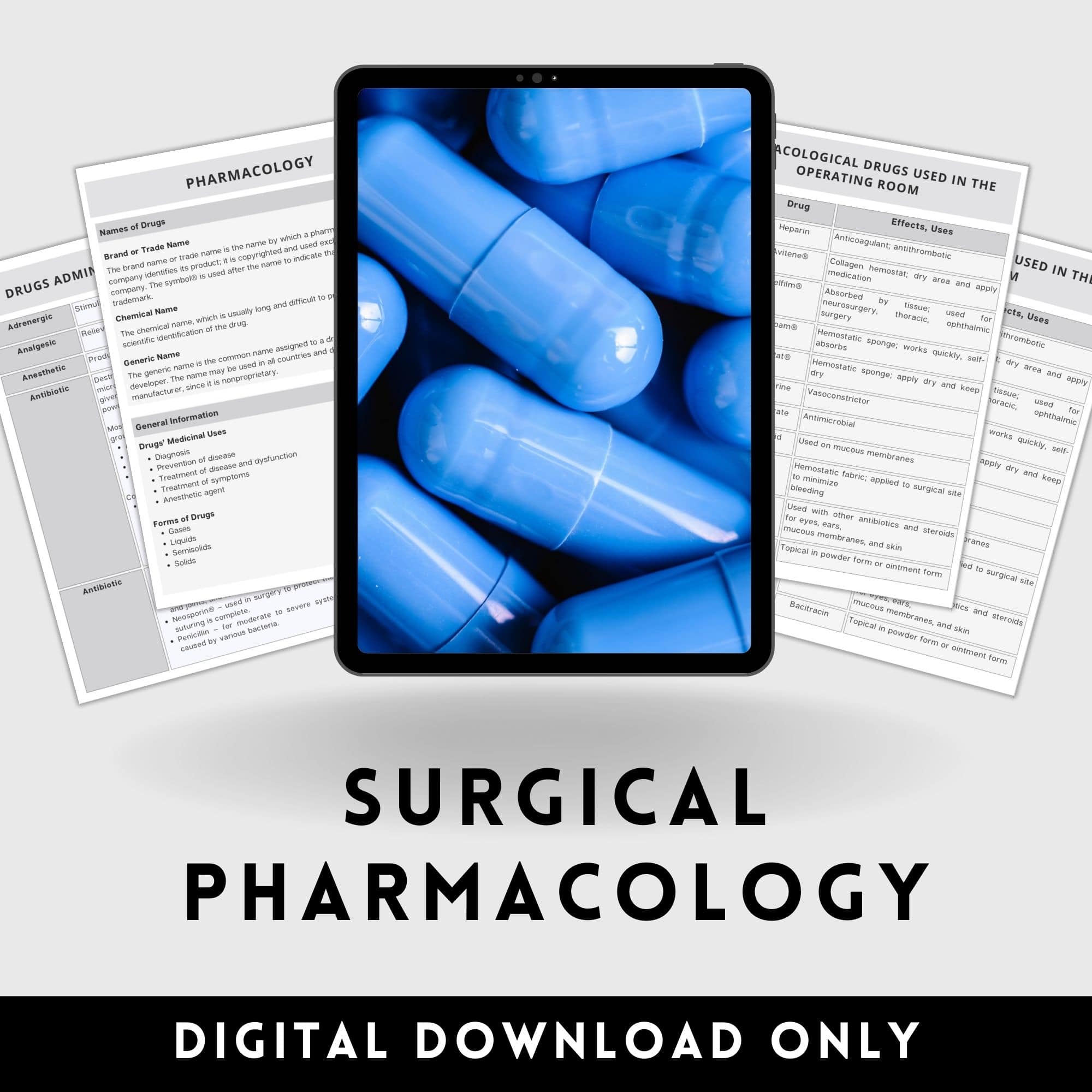 Surgical Pharmacology And Anesthesia Study Notes For OR Certification ...