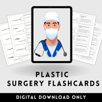 Plastic Surgery surgical instruments tools flashcards OR Operating Room Surgery rotation Surgical Tech clinical Medical student