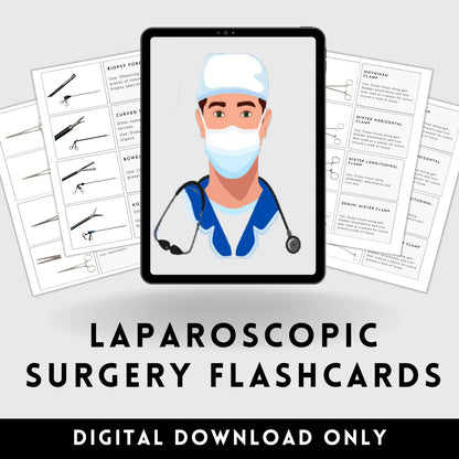 Laparoscopic instruments tools flashcards OR Operating Room Surgery rotation Instrumentation Surgical Tech clinical Medical student Nurse