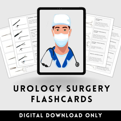 Urology surgical instruments tools flashcards OR Operating Room Surgery rotation Instrumentation Surgical Tech clinical Medical student